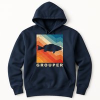 Grouper Fish Vintage Sunset Hoodie