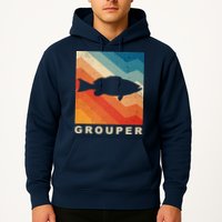 Grouper Fish Vintage Sunset Hoodie