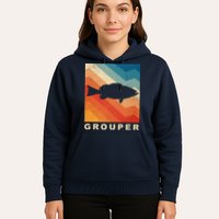 Grouper Fish Vintage Sunset Hoodie