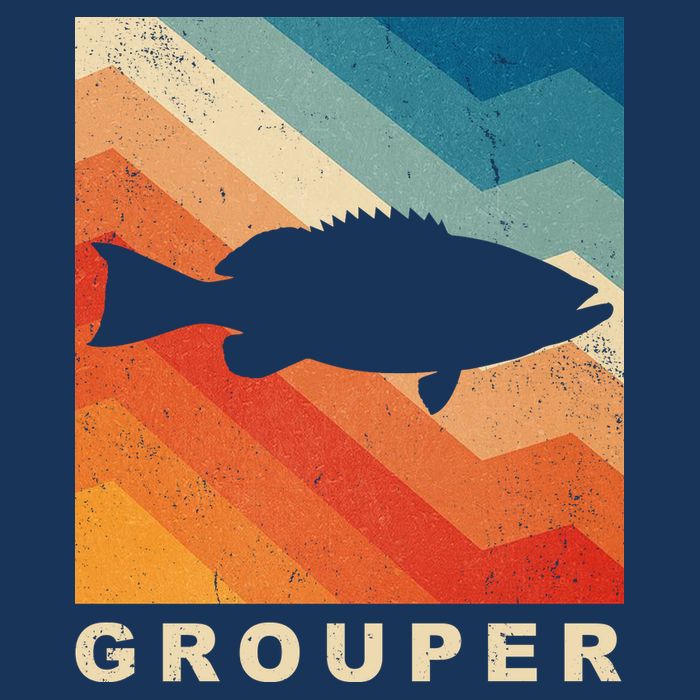 Grouper Fish Vintage Sunset Hoodie