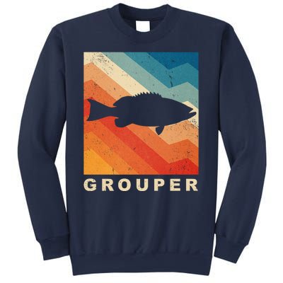 Grouper Fish Vintage Sunset Sweatshirt