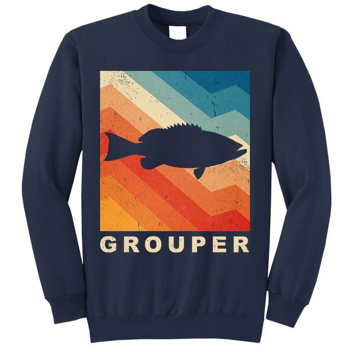 Grouper Fish Vintage Sunset Sweatshirt