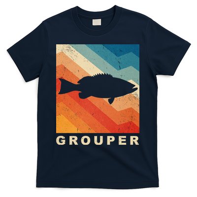 Grouper Fish Vintage Sunset T-Shirt