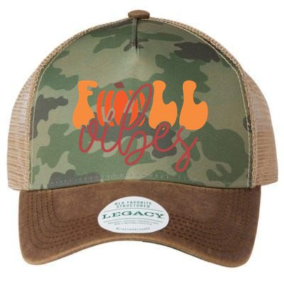 Groovy Fall Vibes Pumpkin Thankful Vibes Thanksgiving Gift Legacy Tie Dye Trucker Hat