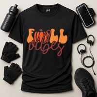 Groovy Fall Vibes Pumpkin Thankful Vibes Thanksgiving Gift Performance Shirt