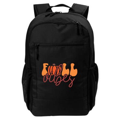 Groovy Fall Vibes Pumpkin Thankful Vibes Thanksgiving Gift Backpack