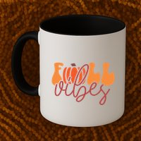 Groovy Fall Vibes Pumpkin Thankful Vibes Thanksgiving Gift Mug