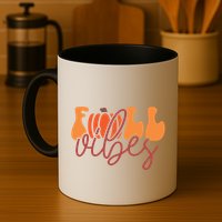 Groovy Fall Vibes Pumpkin Thankful Vibes Thanksgiving Gift Mug
