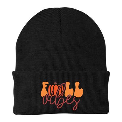 Groovy Fall Vibes Pumpkin Thankful Vibes Thanksgiving Gift Beanie