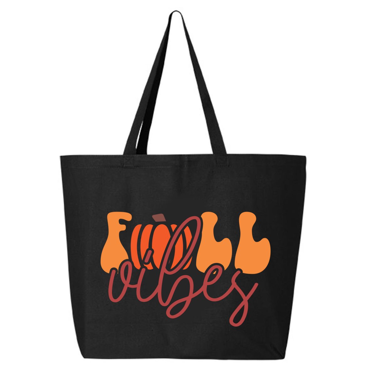 Groovy Fall Vibes Pumpkin Thankful Vibes Thanksgiving Gift 25L Jumbo Tote