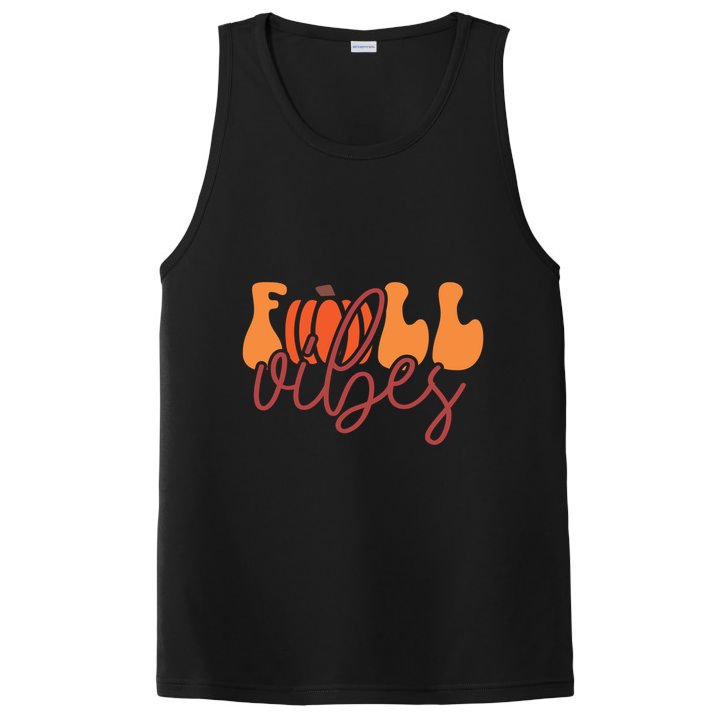 Groovy Fall Vibes Pumpkin Thankful Vibes Thanksgiving Gift PosiCharge Competitor Tank