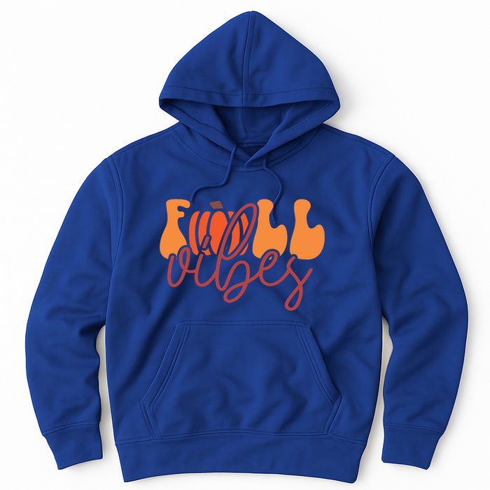 Groovy Fall Vibes Pumpkin Thankful Vibes Thanksgiving Gift Hoodie