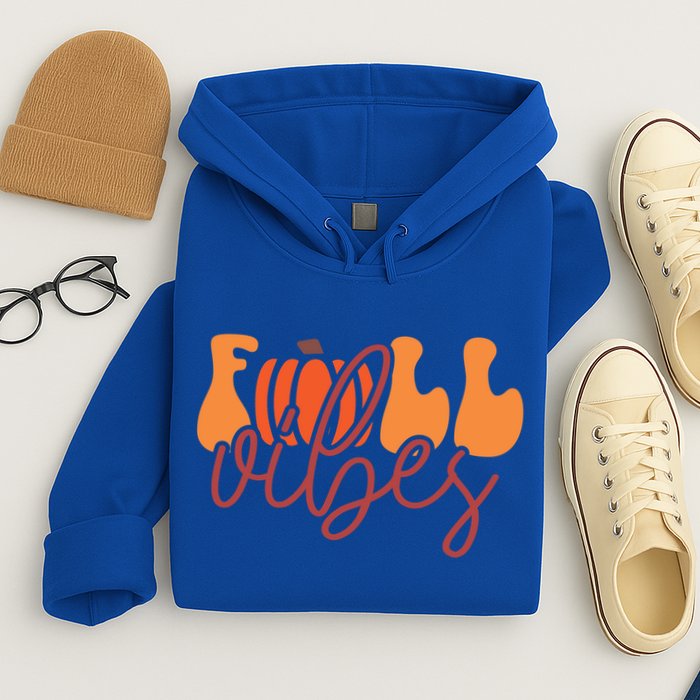 Groovy Fall Vibes Pumpkin Thankful Vibes Thanksgiving Gift Hoodie