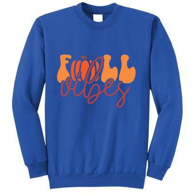 Groovy Fall Vibes Pumpkin Thankful Vibes Thanksgiving Gift Sweatshirt