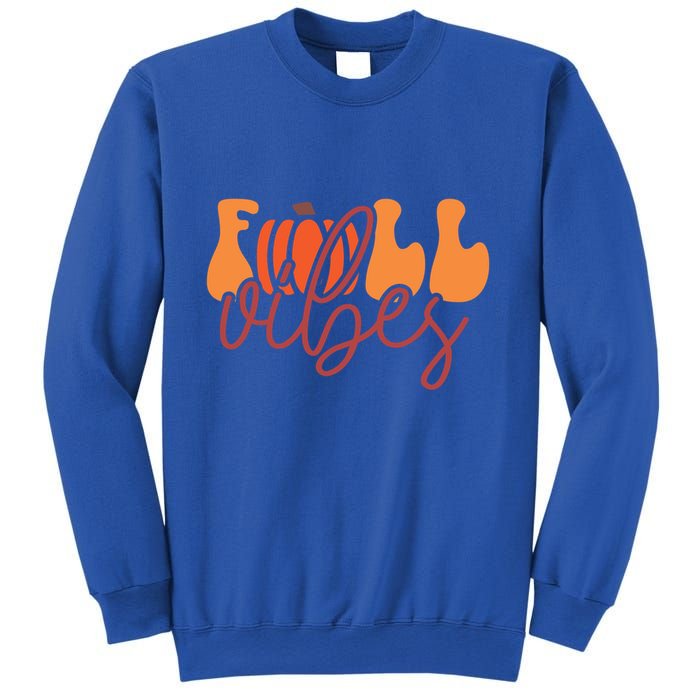Groovy Fall Vibes Pumpkin Thankful Vibes Thanksgiving Gift Sweatshirt