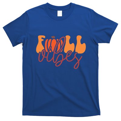 Groovy Fall Vibes Pumpkin Thankful Vibes Thanksgiving Gift T-Shirt