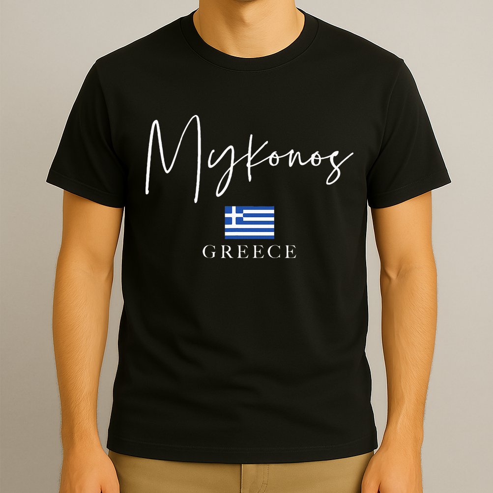 Greece Flag Vacation Island Mykonos T-Shirt