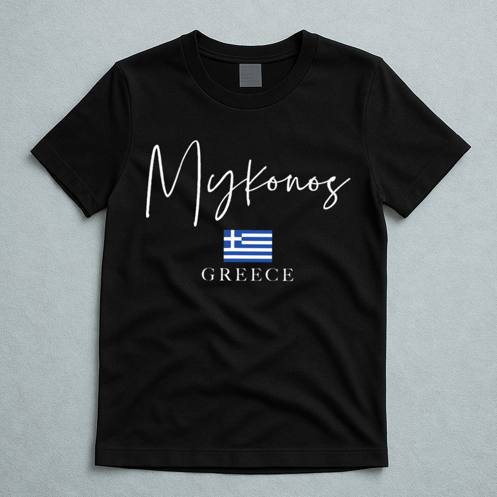 Greece Flag Vacation Island Mykonos T-Shirt