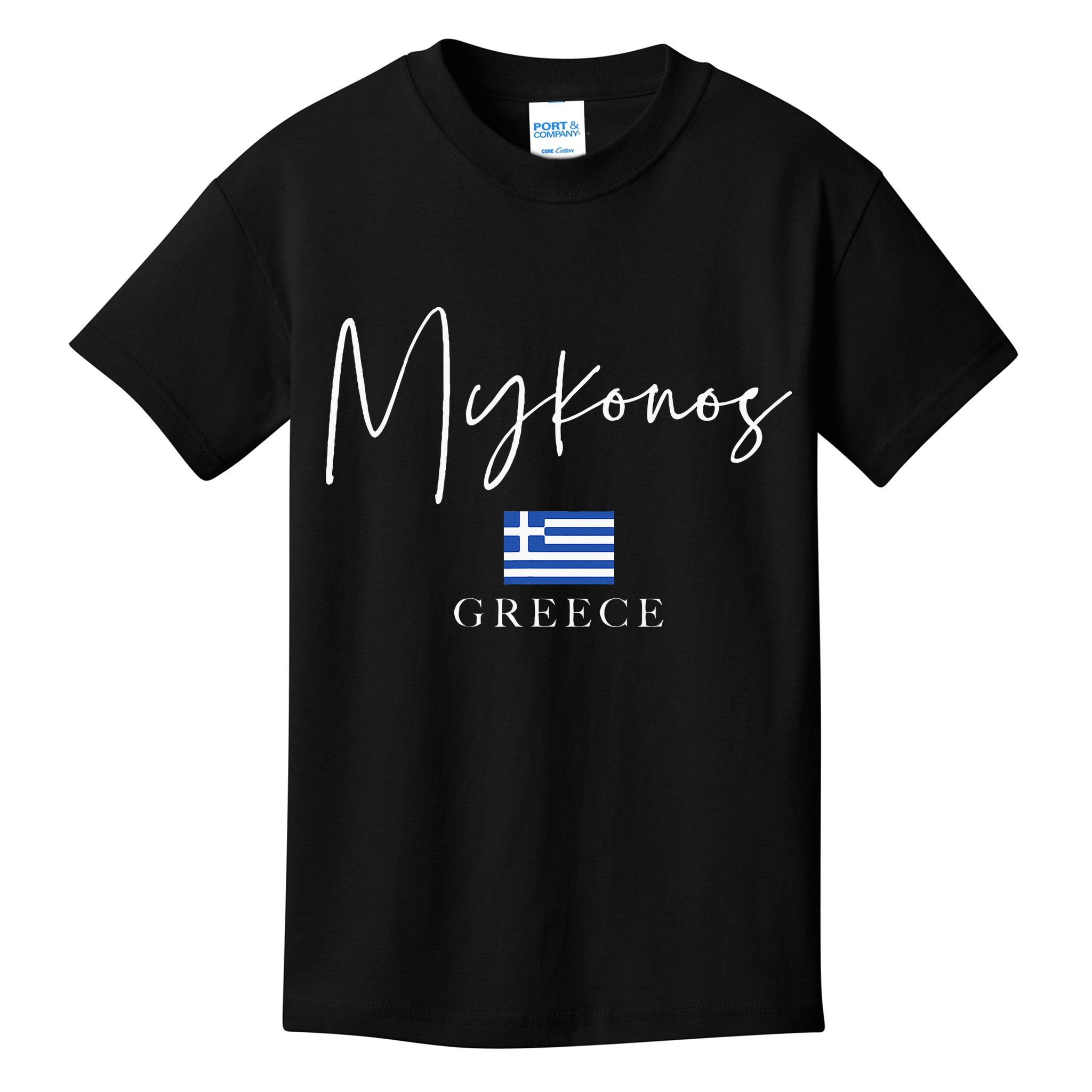 Greece Flag Vacation Island Mykonos Kids T-Shirt