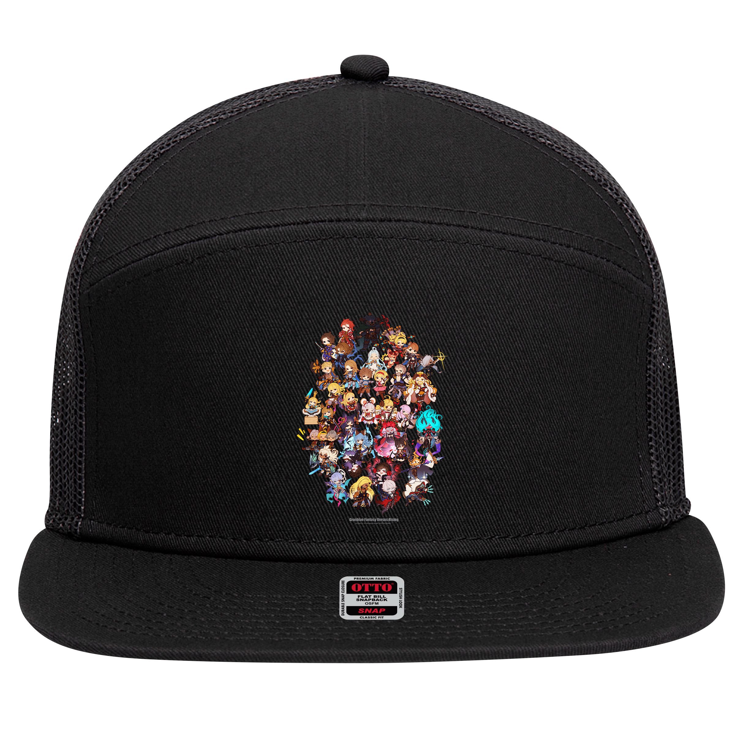 Granblue Fantasy Versus Rising Chibi Characters 7 Panel Mesh Trucker Snapback Hat