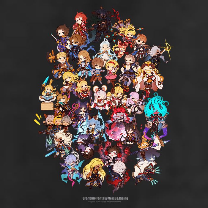 Granblue Fantasy Versus Rising Chibi Characters Golf Towel