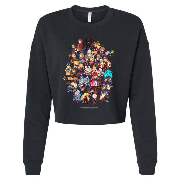 Granblue Fantasy Versus Rising Chibi Characters Cropped Pullover Crew