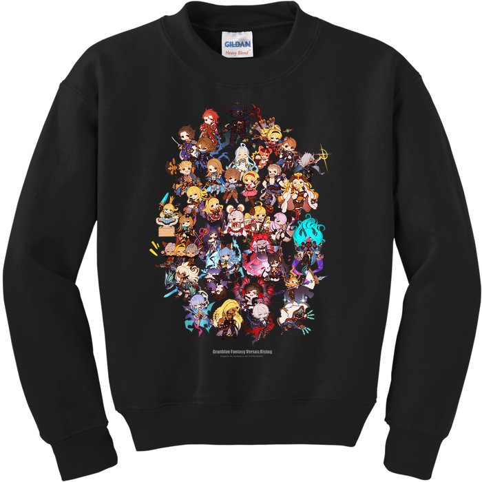 Granblue Fantasy Versus Rising Chibi Characters Kids Sweatshirt