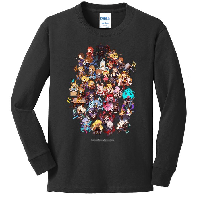 Granblue Fantasy Versus Rising Chibi Characters Kids Long Sleeve Shirt