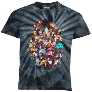 Granblue Fantasy Versus Rising Chibi Characters Kids Tie-Dye T-Shirt