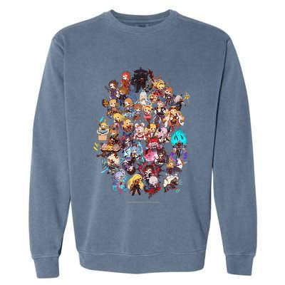 Granblue Fantasy Versus Rising Chibi Characters Garment-Dyed Sweatshirt