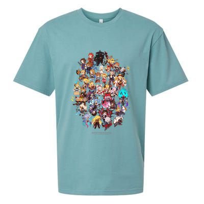 Granblue Fantasy Versus Rising Chibi Characters Sueded Cloud Jersey T-Shirt