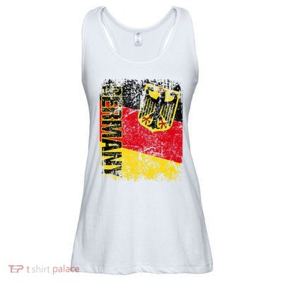 Germany Flag Vintage Distressed Germany Ladies Essential Flowy Tank