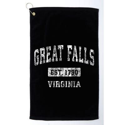 Great Falls Virginia Va Vintage Established Golf Towel