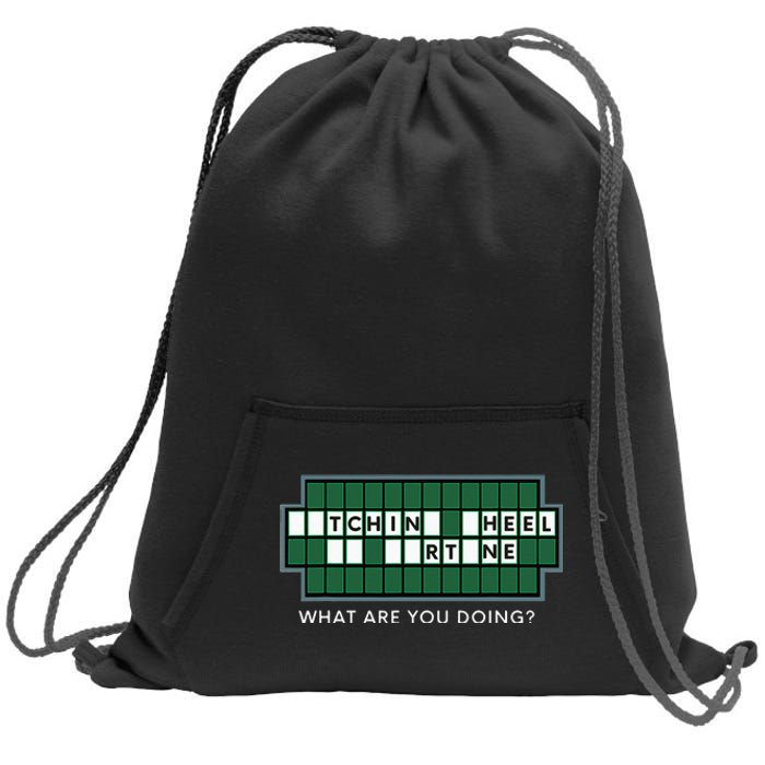 Gift for Wheel and Game Show Lovers, Fortune Word Puzzles Sweatshirt Cinch Pack Bag