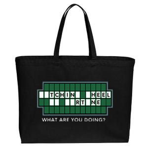 Gift for Wheel and Game Show Lovers, Fortune Word Puzzles Cotton Canvas Jumbo Tote