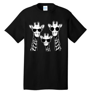 Giraffes family with sunglasses - Giraffe Tall T-Shirt