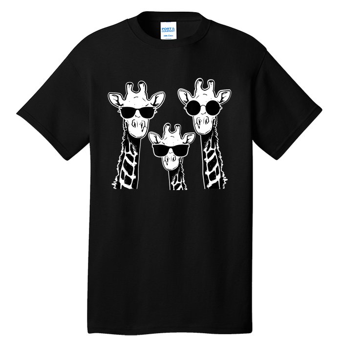 Giraffes family with sunglasses - Giraffe Tall T-Shirt