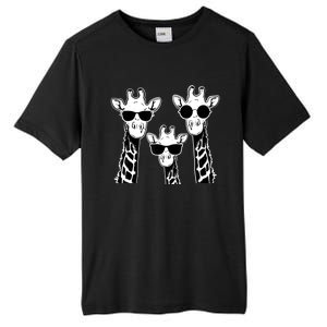 Giraffes family with sunglasses - Giraffe Tall Fusion ChromaSoft Performance T-Shirt