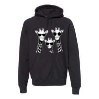 Giraffes family with sunglasses - Giraffe Premium Hoodie