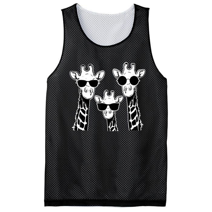 Giraffes family with sunglasses - Giraffe Mesh Reversible Basketball Jersey Tank