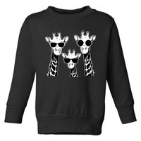 Giraffes family with sunglasses - Giraffe Toddler Sweatshirt