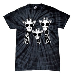 Giraffes family with sunglasses - Giraffe Tie-Dye T-Shirt