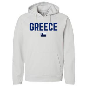 Greece Flag Women Greece Performance Fleece Hoodie