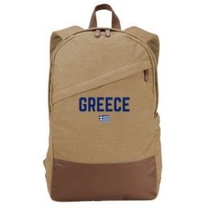 Greece Flag Women Greece Cotton Canvas Backpack