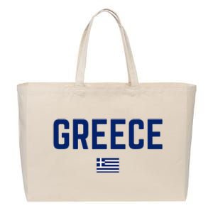 Greece Flag Women Greece Cotton Canvas Jumbo Tote