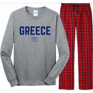 Greece Flag Women Greece Long Sleeve Pajama Set