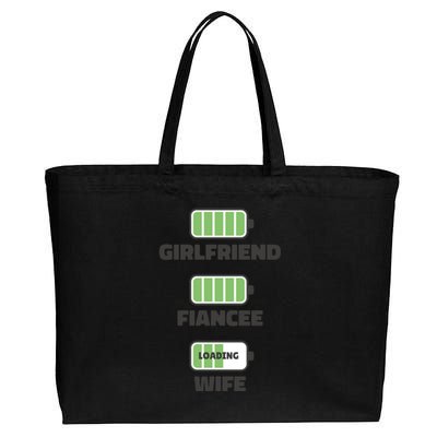 Girlfrend Fiancee Wife Loading Cotton Canvas Jumbo Tote