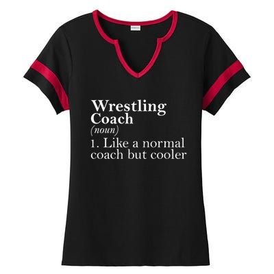 Gift For Wrestling Coach Definition Funny Wrestling Coach Gift Ladies Halftime Notch Neck Tee