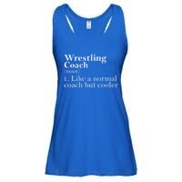 Gift For Wrestling Coach Definition Funny Wrestling Coach Gift Ladies Essential Flowy Tank