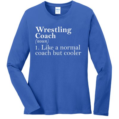 Gift For Wrestling Coach Definition Funny Wrestling Coach Gift Ladies Long Sleeve Shirt